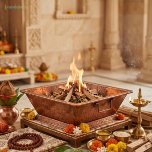 Maha Mrityunjaya Puja arrangement with traditional offerings